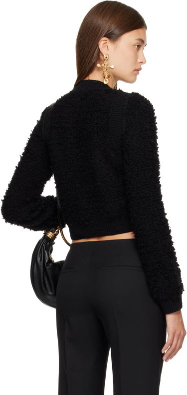 Пуловер CHLOÉ Cropped Cardigan Черно | CH25SMC03700, 2