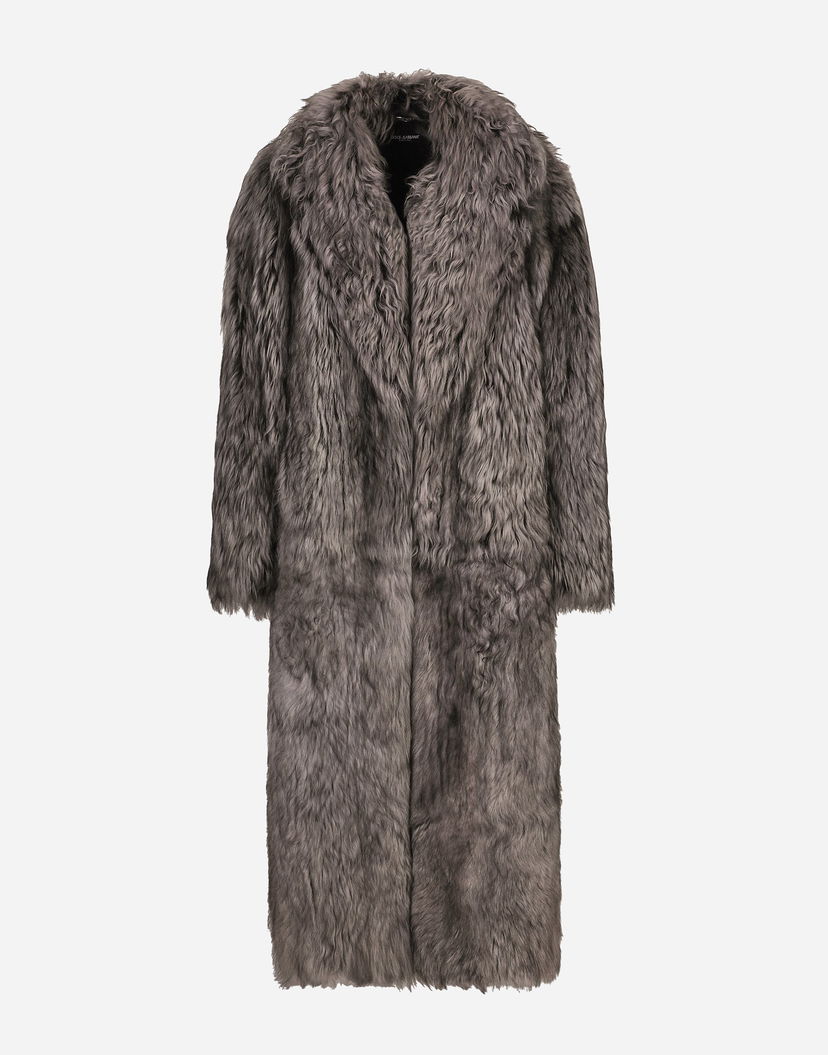 Палта Dolce & Gabbana Shearling Coat Gray Сиво | G049VLFUP88N4032