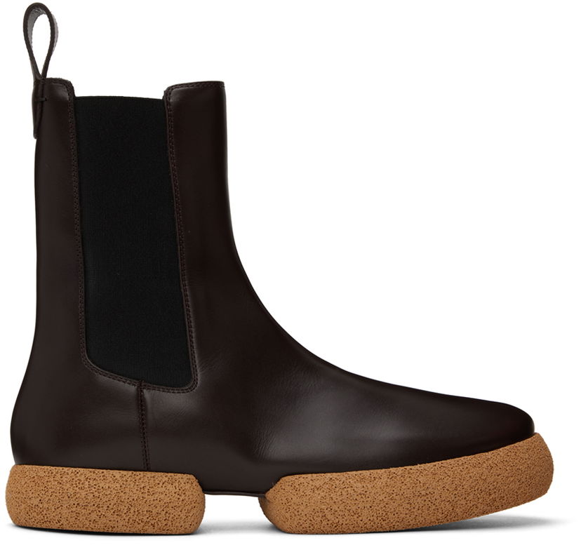 Кецове и обувки Dries Van Noten Dries Van Noten Leather Chelsea Boots Кафяво | MW222-169-112
