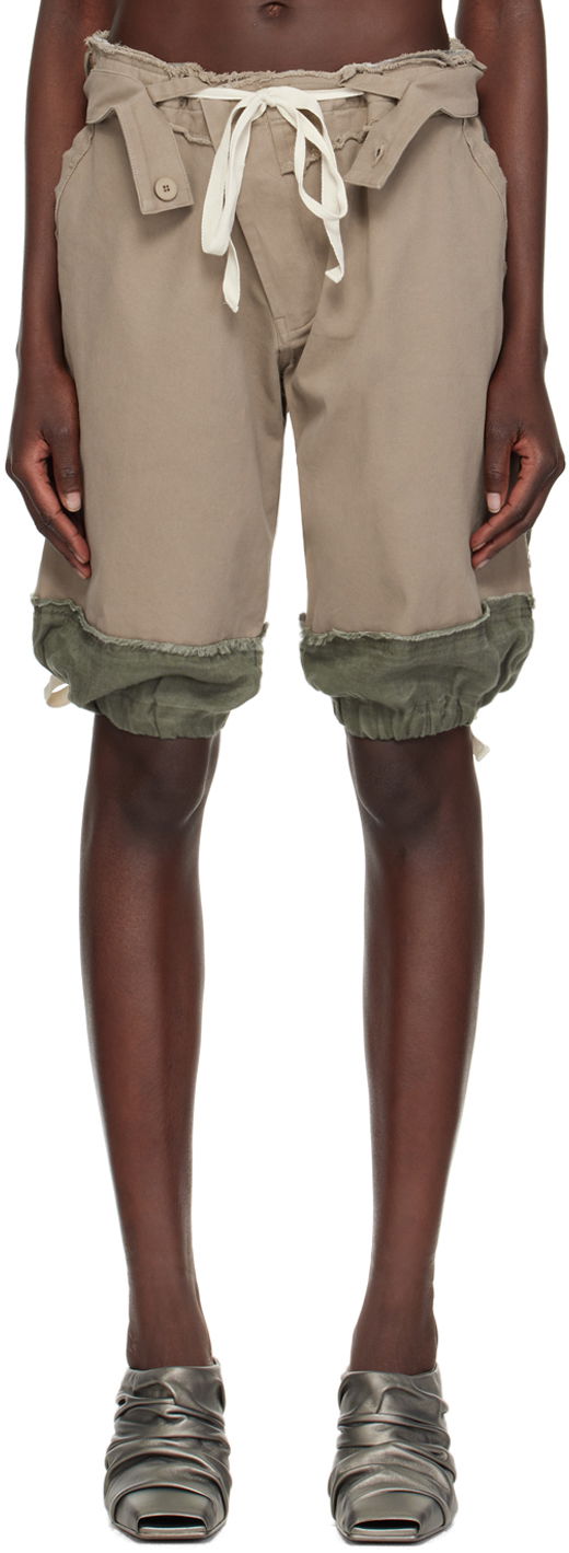 Къси панталони Ottolinger Ottolinger Drawstring Cargo Shorts Бежово | 0904201, 0