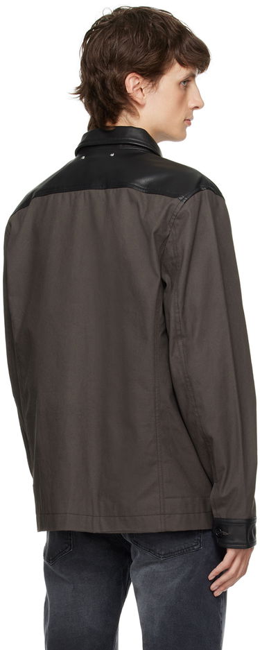 Яке Paul Smith PS Paul Smith Paneled Leather Jacket Сиво | M2R-319YL-L21450, 2