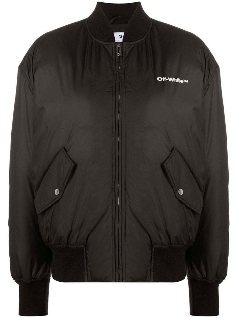 Яке бомбър Off-White Peach NY Over Bomber Black/White Черно | OWEH023F22FAB0021001