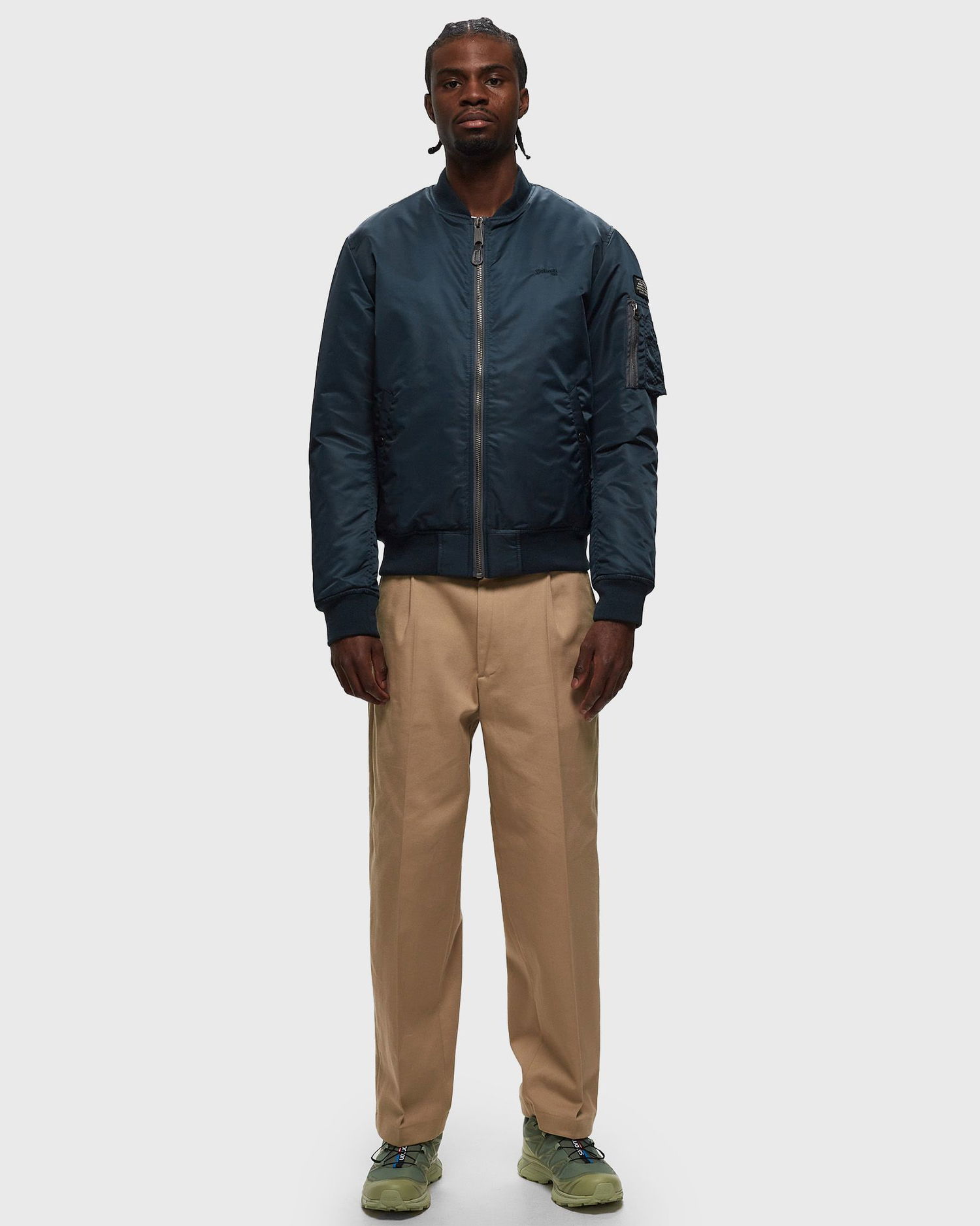 Яке бомбър Schott NYC BOMBER JACKET Тъмно синьо | AIRFORCERS-NAVY, 1
