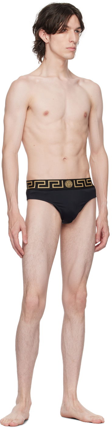 Бански Versace Versace Greca Border Swim Briefs Черно | ABU01025_A232185, 3
