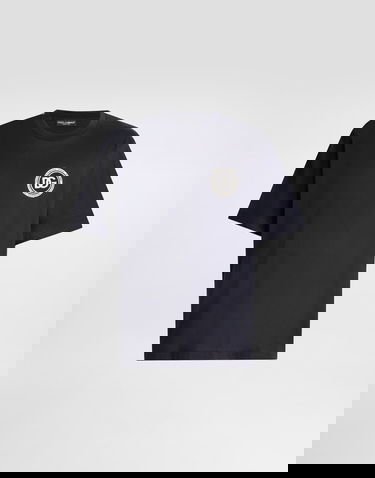 Тениска Dolce & Gabbana Cotton T-shirt With Patch 48 Тъмно синьо | G8PN9ZG7PZFB0665, 0