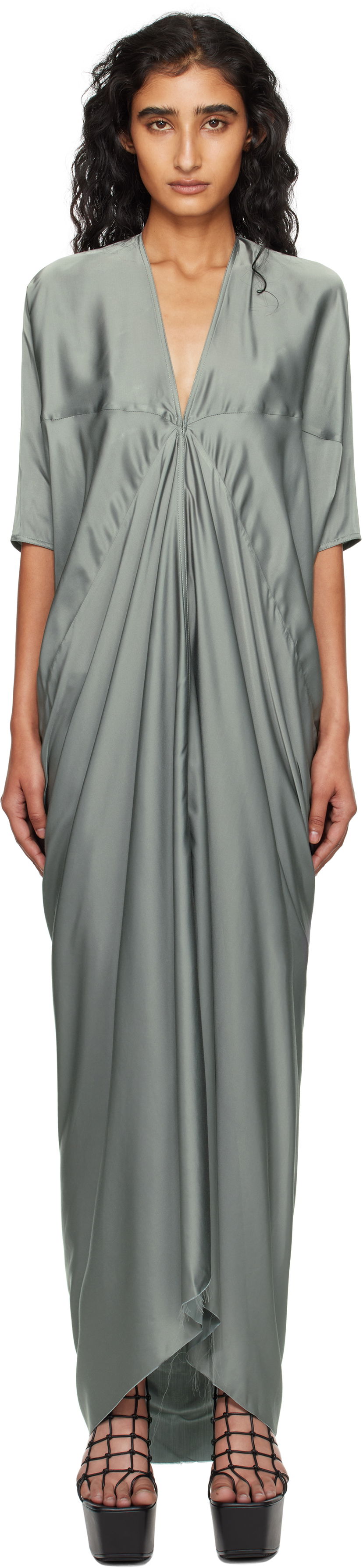 Pокля Rick Owens Rick Owens Concordians Kite Maxi Dress Зелено | RP02E4506 SCH