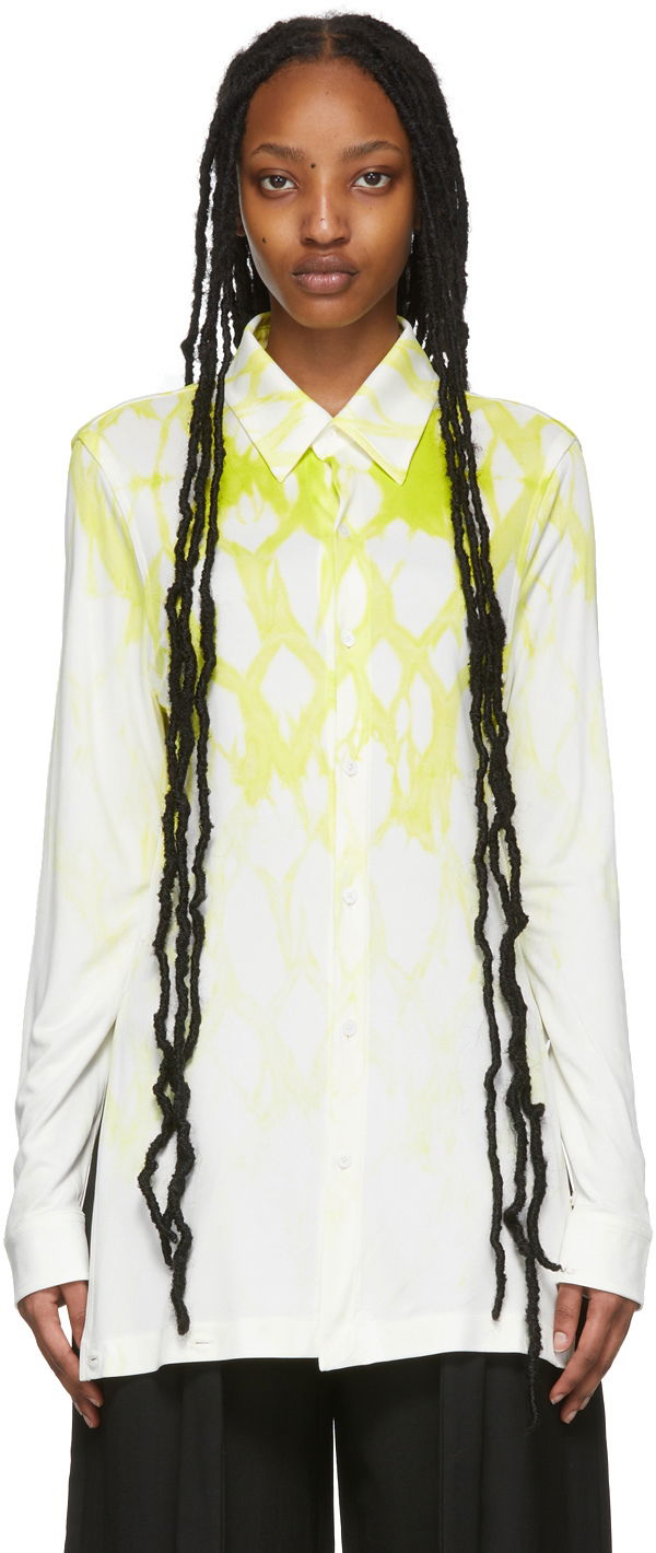 Риза Dion Lee Shibori Print Relaxed Shirt Бяло | C5013R22, 0