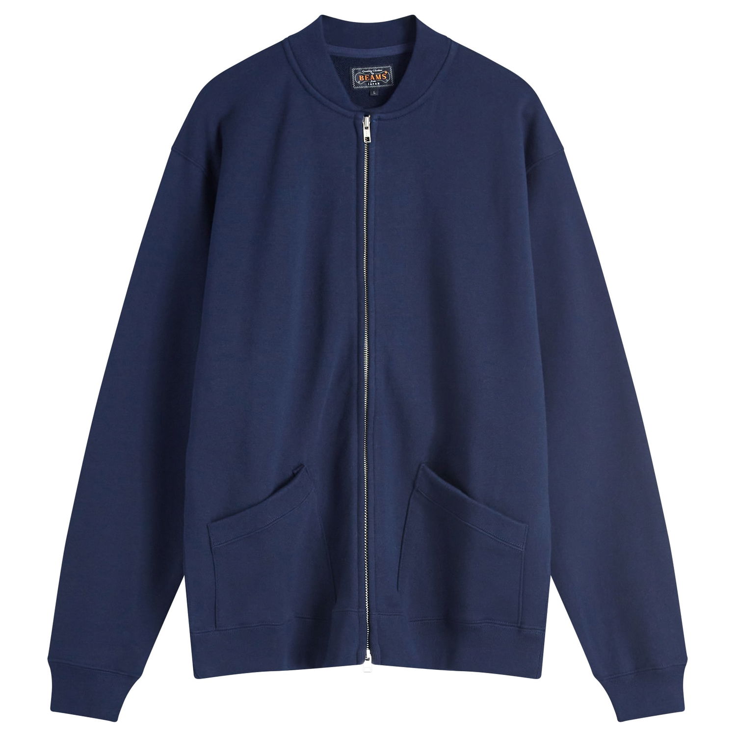 Суитчър BEAMS Beams Plus Jersey Zip Bomber Jacket Тъмно синьо | 3813-0193-048-79, 0