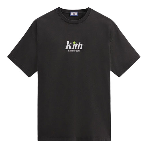 Тениска KITH Wilson Racquet Crew Logo Vintage T-Shirt Черно | KHM031196-001, 0