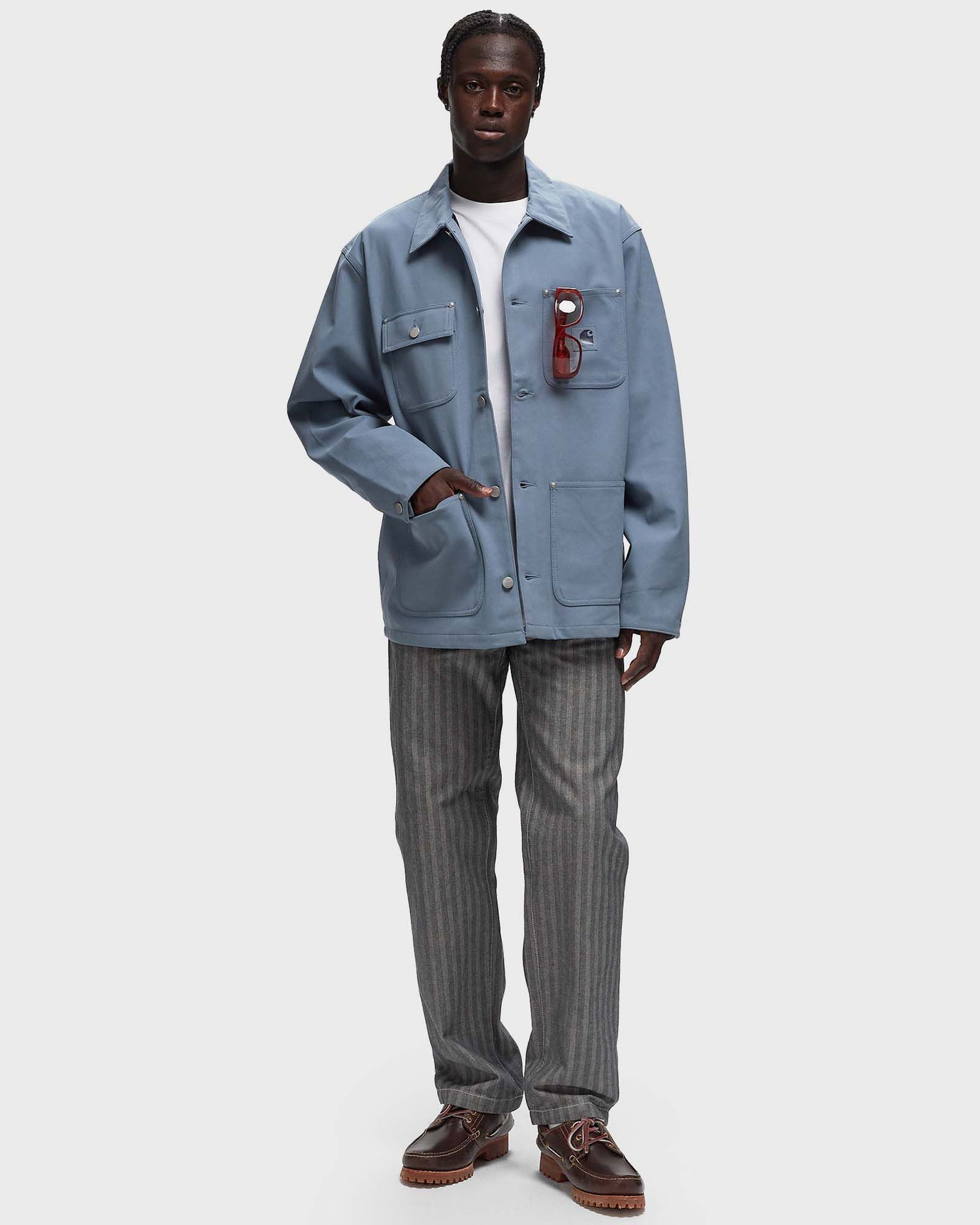 Палта Carhartt WIP Suede Michigan Coat Синьо | I033717-191.XX, 1