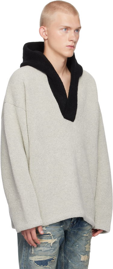 Суитчър Fear of God Fear of God Merino Boucle Polo Hoodie Сиво | FG24FW20-736WBO, 1