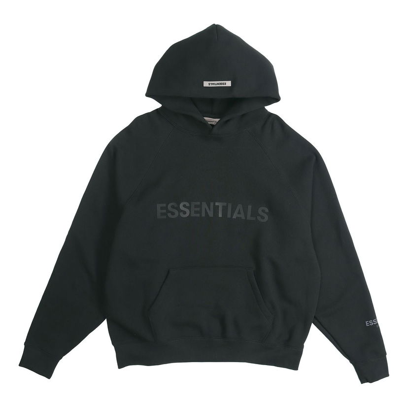 Суитчър Fear of God Essentials Logo Hoodie Черно | FOG-SS20-402