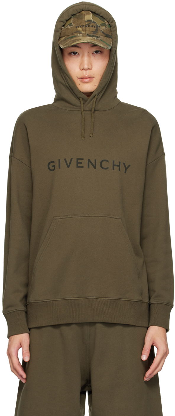 Суитчър Givenchy Archetype Hoodie Зелено | BMJ0HC3YAC305, 0
