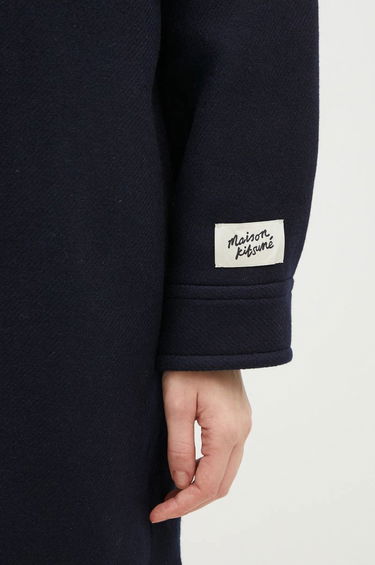 Яке MAISON KITSUNÉ Maison Kitsune Workwear Wool Shirt Jacket Синьо | NW02211WM0026, 3