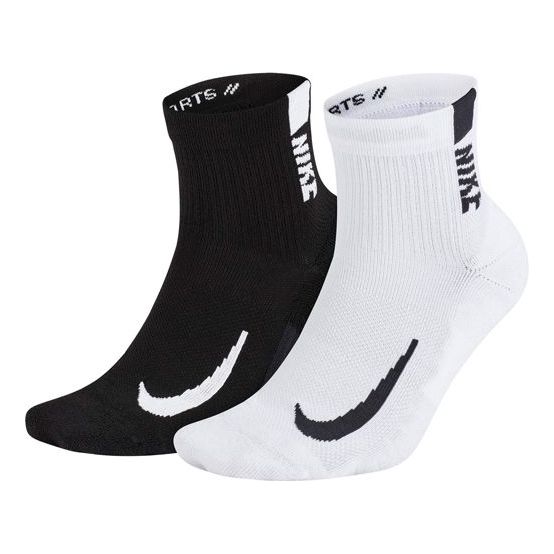 Чорапи Nike Multiplier Running Ankle Socks (2 Pair) Бяло | SX7556-906, 0