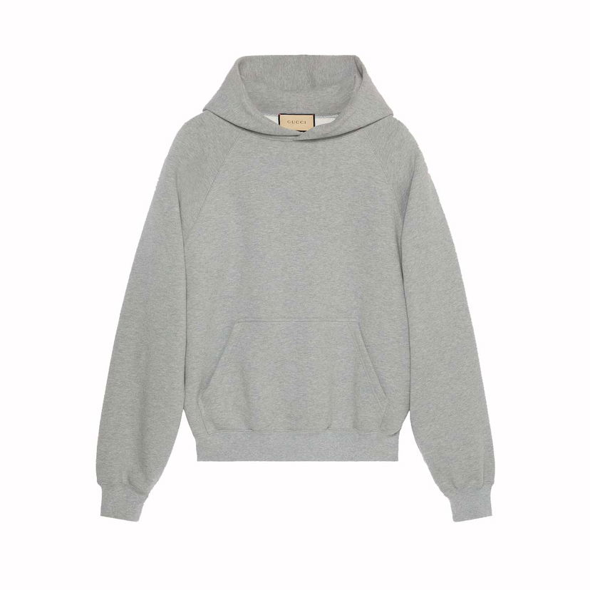 Суитчър Gucci Cotton Hooded Sweatshirt Сиво | 768454 XJF3Y 1230