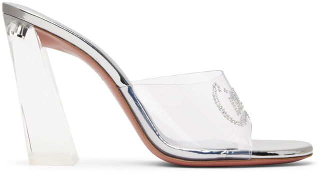 Amina Muaddi Bella Glass Heeled Sandals
