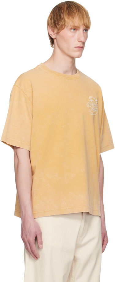 Тениска MAISON KITSUNÉ Maison Kitsuné Lemonade Chest Embroidery T-Shirt Жълто | OM00115KJ0119, 1