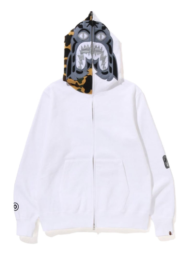 Суитчър BAPE 1St Camo Tiger Full Zip Hoodie Бяло | 1J30-115-016