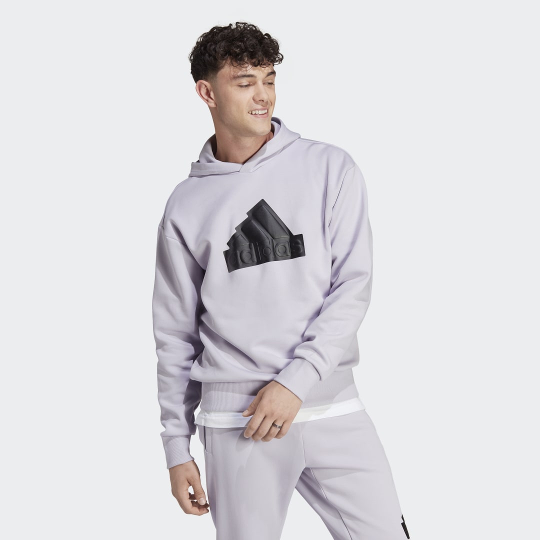 Суитчър adidas Performance Future Icons Badge of Sport Hoodie Лилаво | HY3399, 0