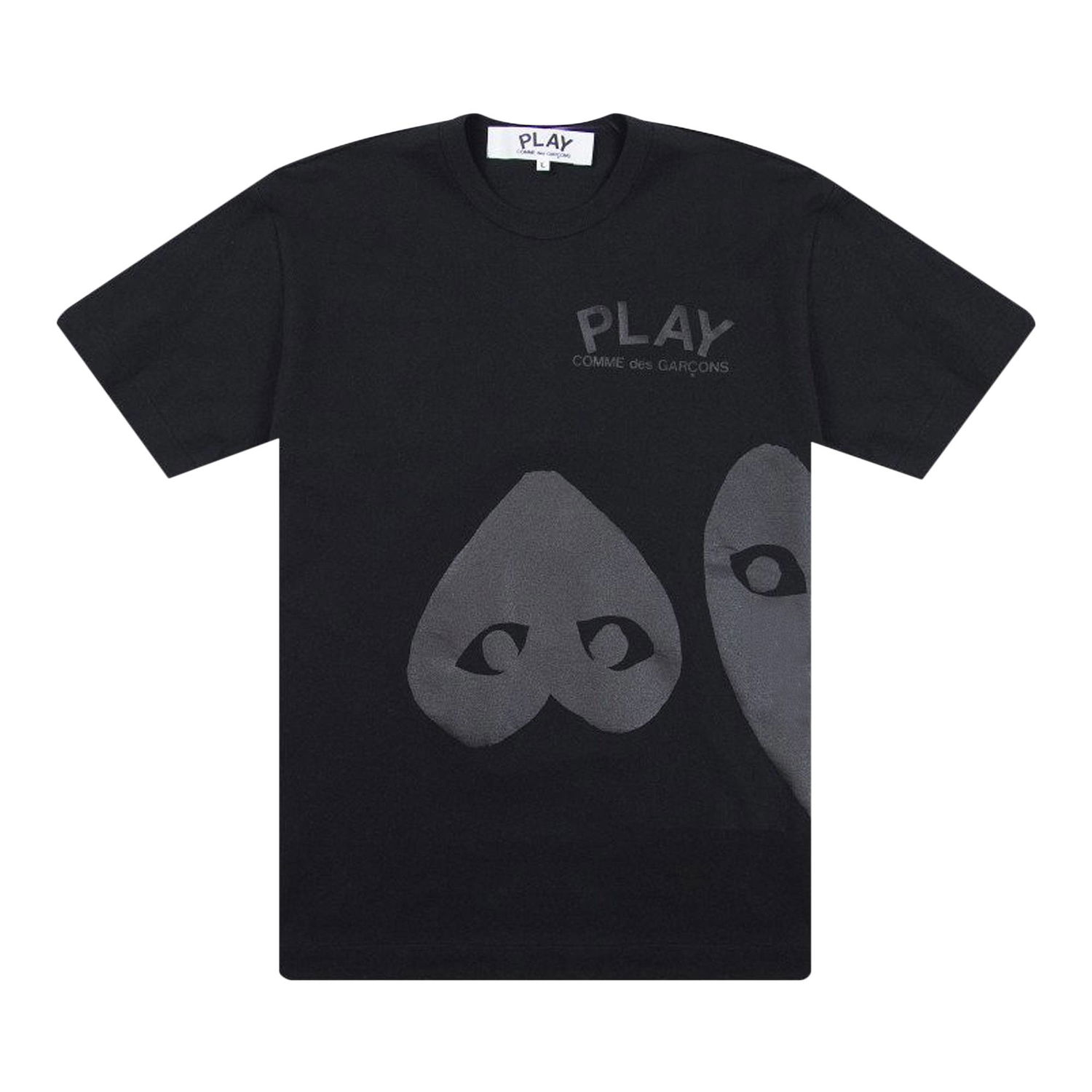 Тениска Comme des Garçons PLAY Three Hearts T-Shirt Черно | AZ T196 051 1, 1