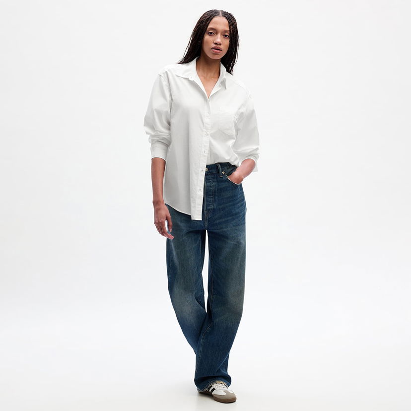 Риза GAP The Big Shirt Optic White Бяло | 755814-00