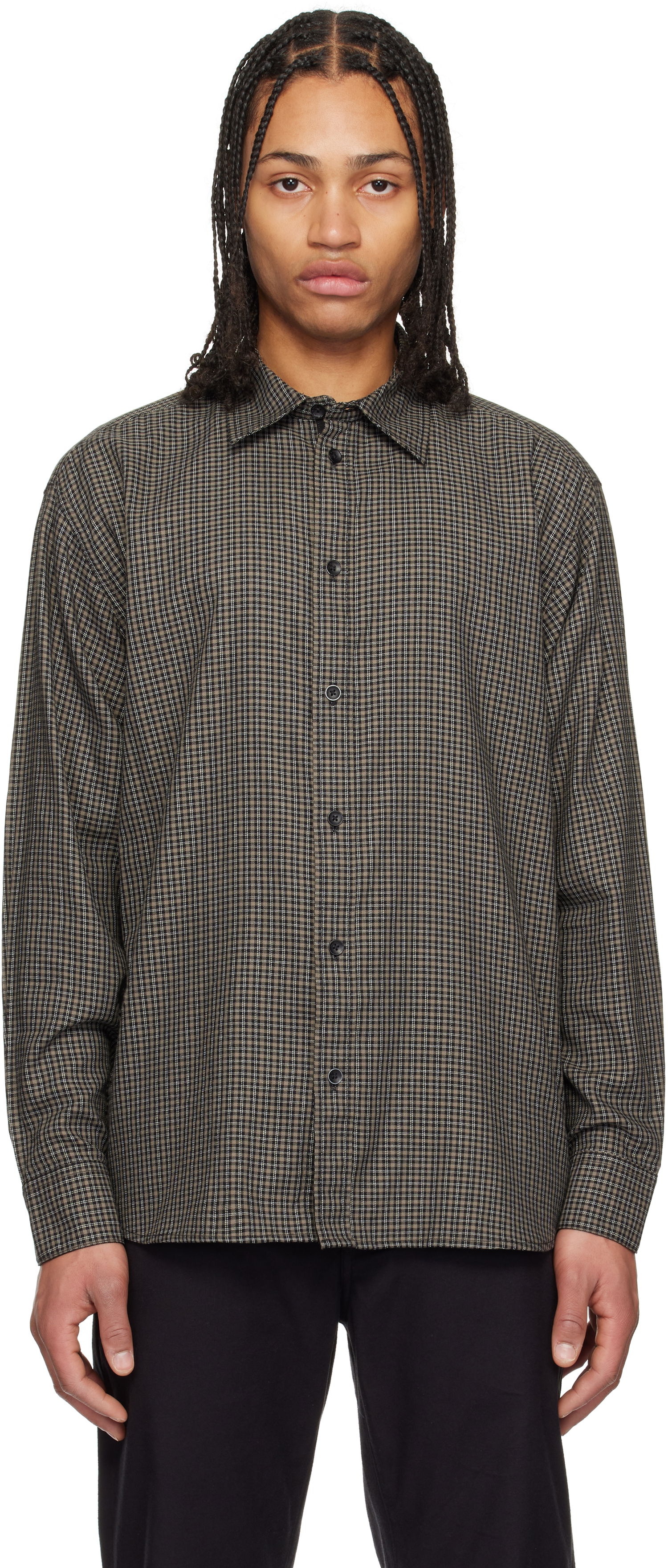 Риза rag & bone Rag & Bone Matthew Plaid Shirt Кафяво | MBW24HA003GHML, 0