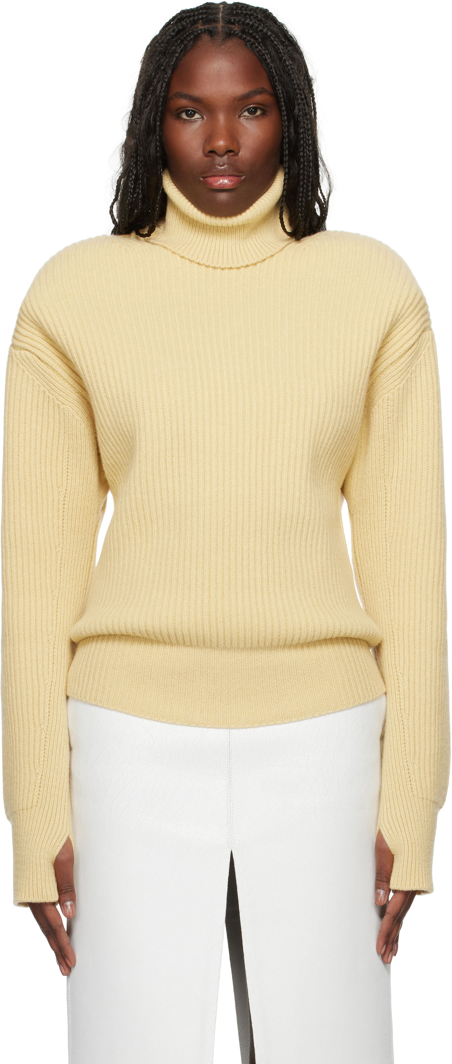 Пуловер Stella McCartney Long-Sleeve Turtleneck Sweater Жълто | 6K08703S2528, 0