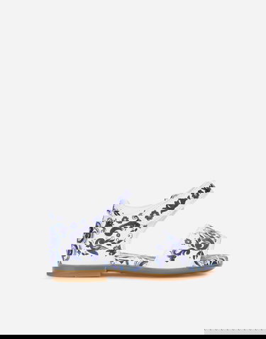 Кецове и обувки Dolce & Gabbana Dolce & Gabbana Calfskin Sandals Majolica Print For First Steps Многоцветен | D20064AC113HA3OB, 0