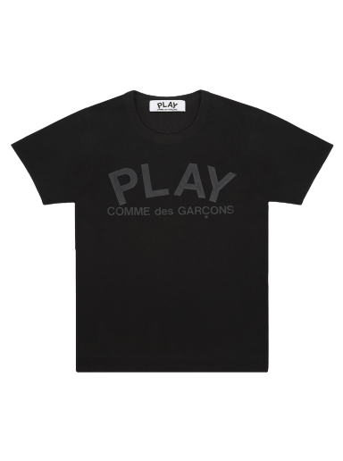 Тениска Comme des Garçons PLAY Logo Text T-Shirt Черно | AZ T188 051 1