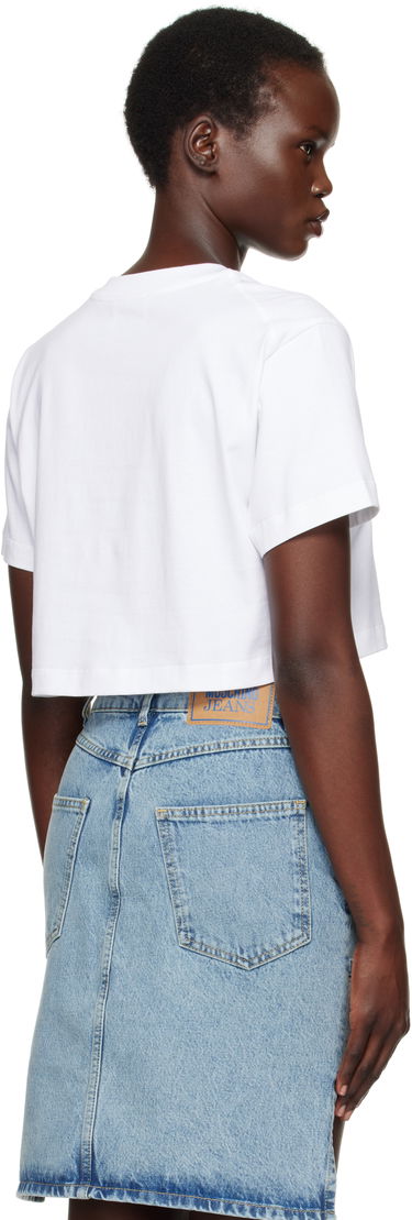 Пола Moschino Moschino Jeans Cotton Jersey Cropped T-Shirt Синьо | 251K10706, 2