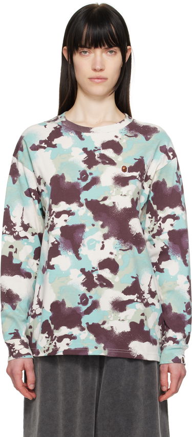 Тениска BAPE A Bathing Ape Map Camo Long Sleeve T-Shirt Многоцветен | 001LTL302001L, 0
