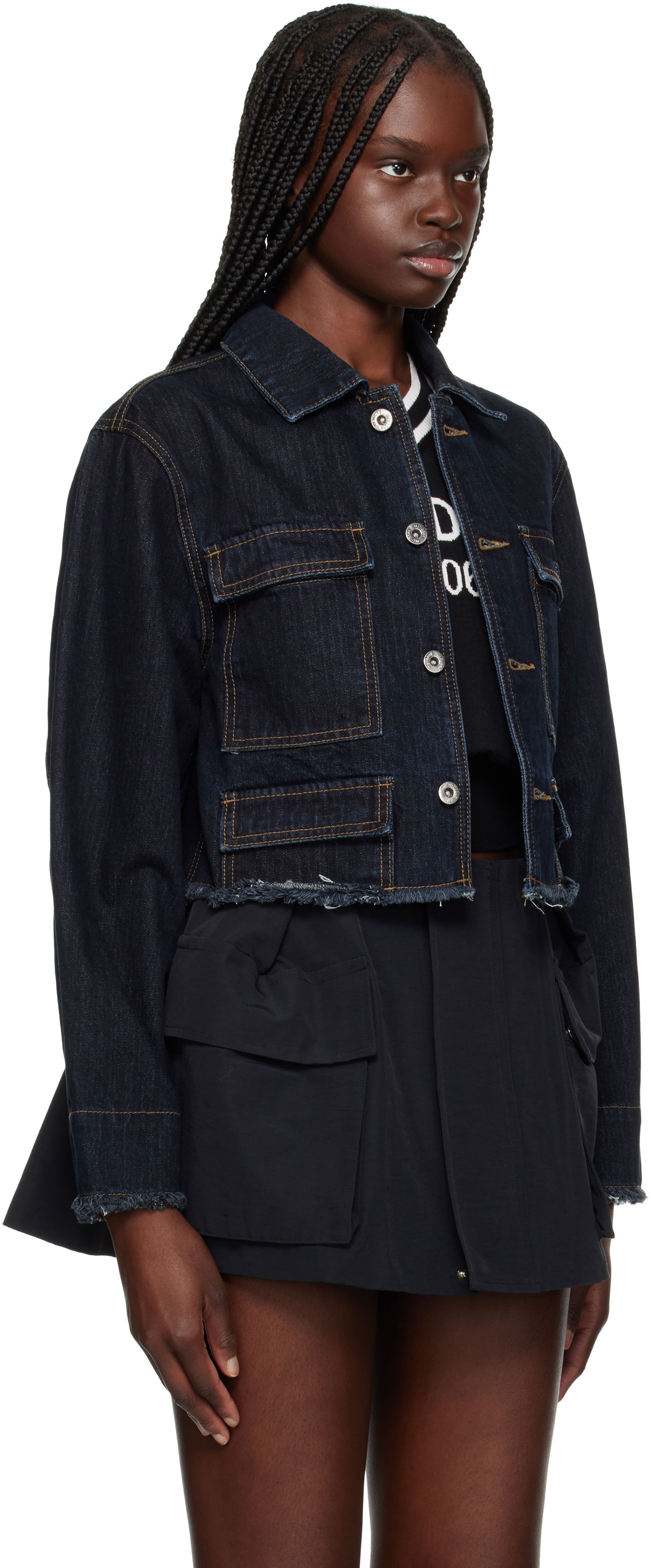 Яке We11done We11done Cropped Denim Jacket Синьо | WD-DJ1-25-301-W-BL, 1