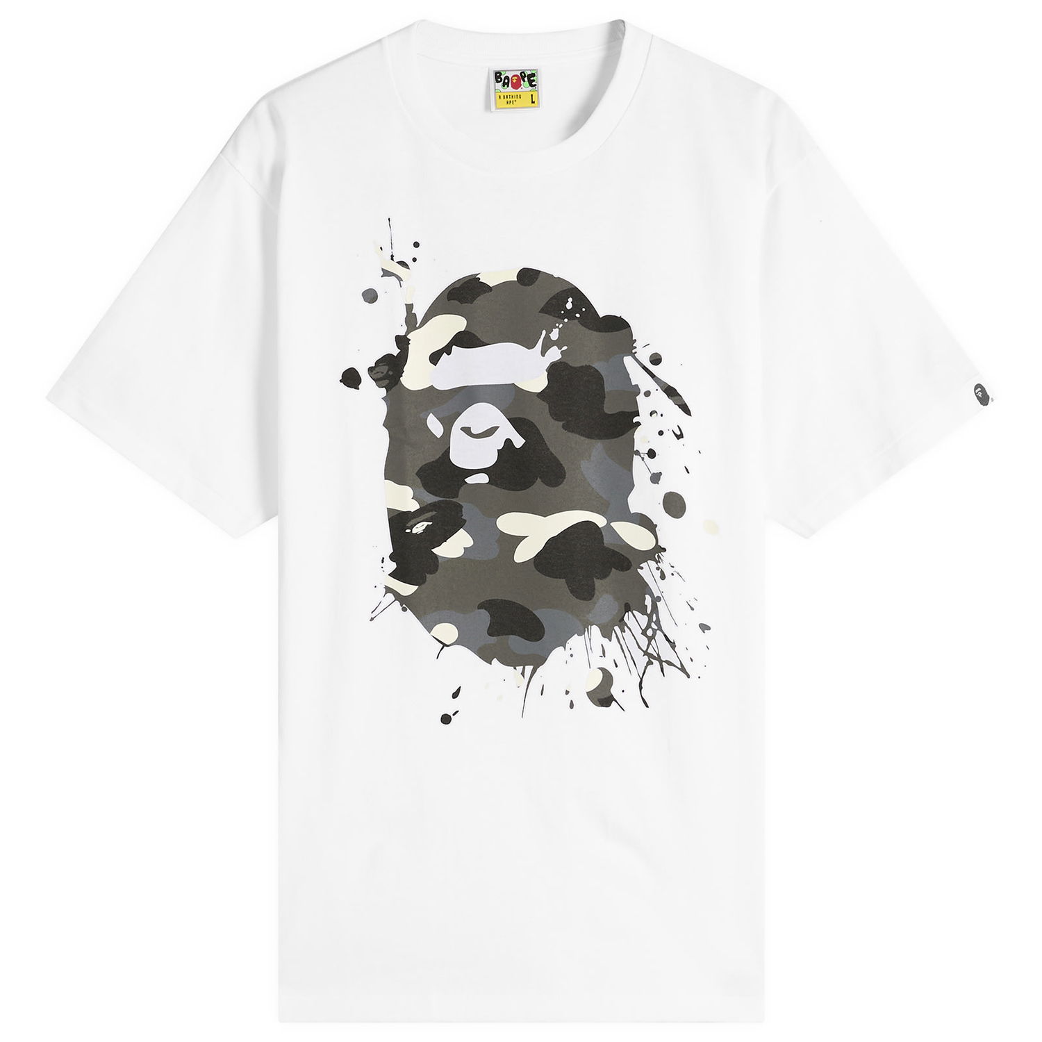 Тениска BAPE City Camo Painting Head Tee Бяло | 001TEL801029M-WHT, 1