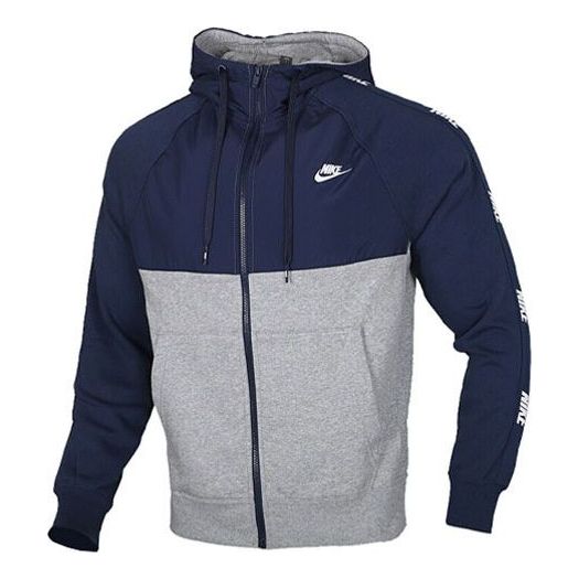 Суитчър Nike Sportswear Hybrid Full-Zip Hoodie Синьо | CJ4416-410