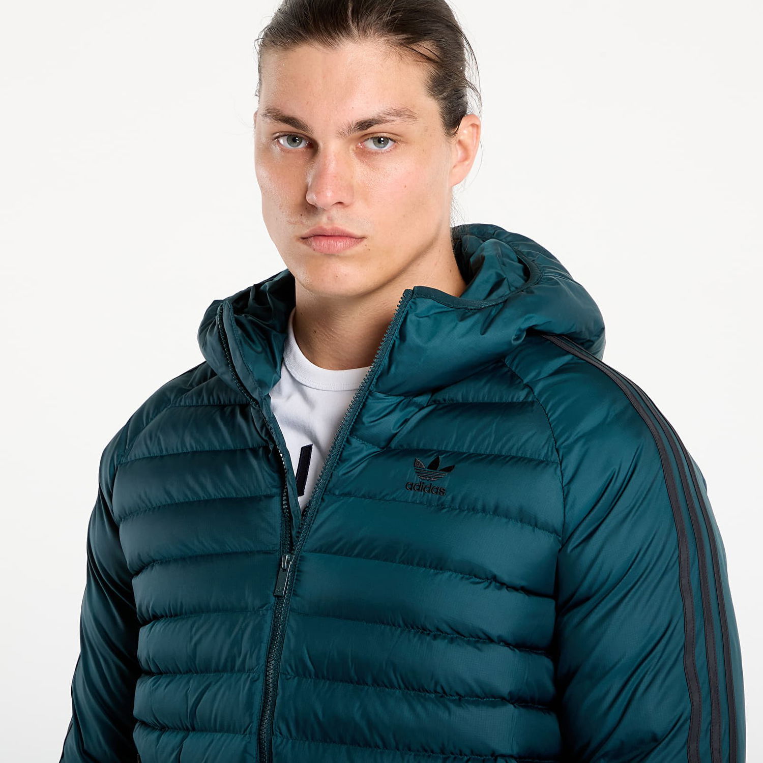Пухо яке adidas Originals Adidas Synthetic Hooded Jacket Зелено | JX4116, 1