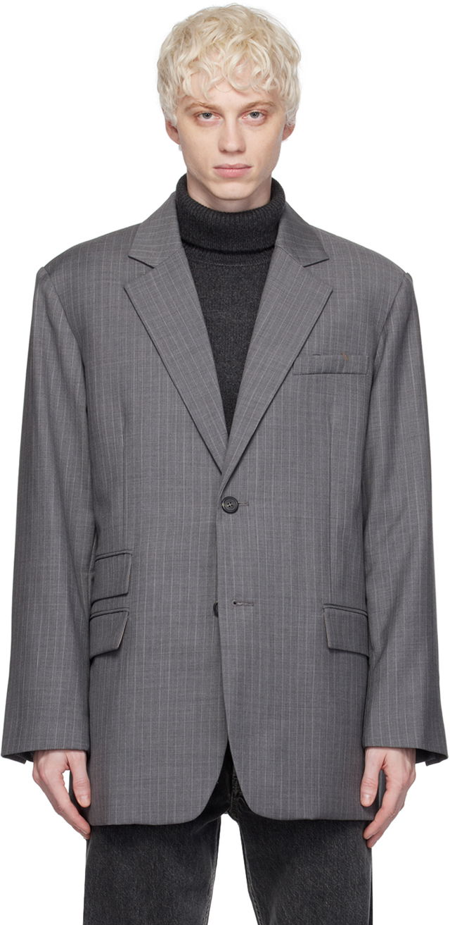 Oversized Pinstripe Blazer