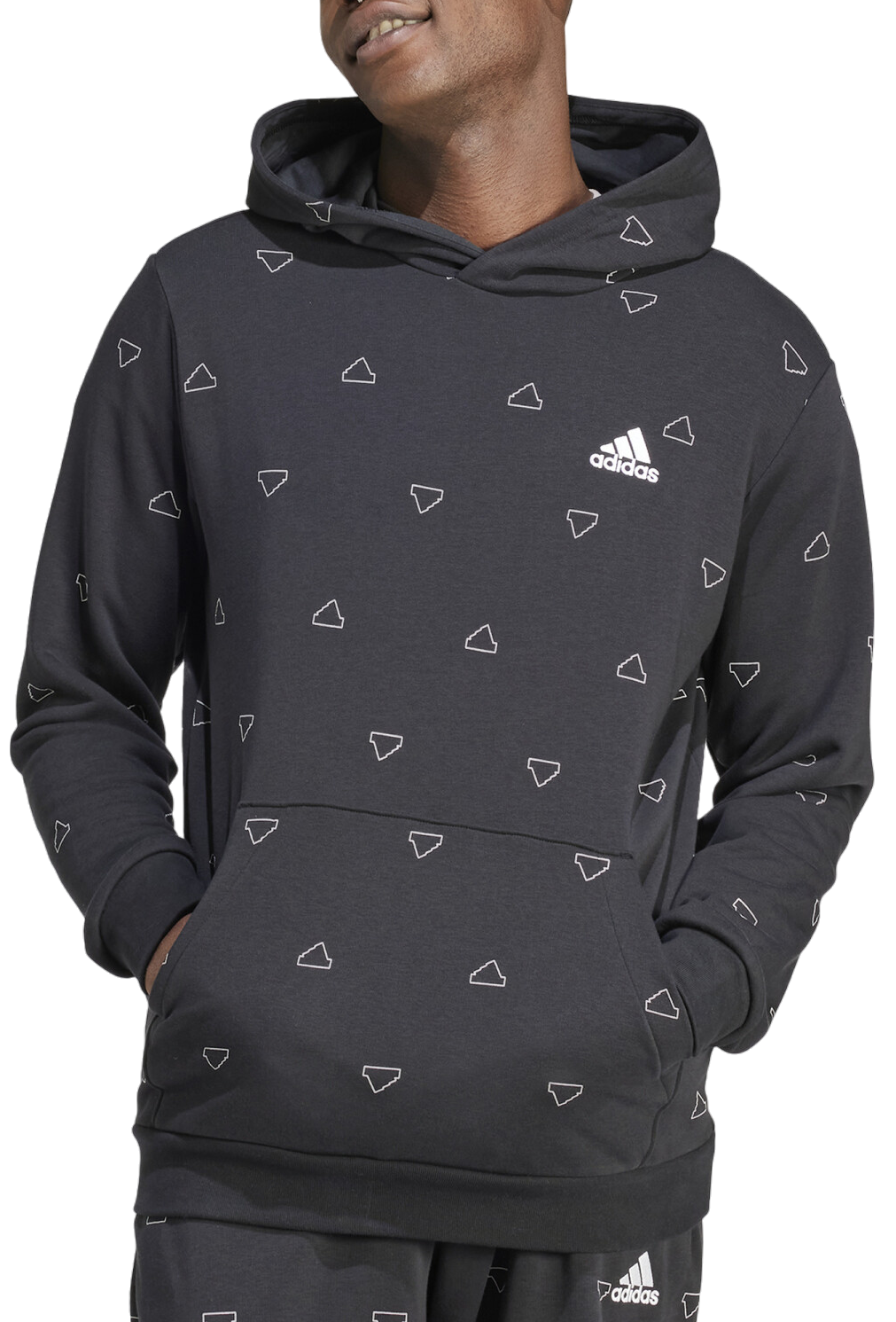 Суитчър adidas Performance Sportswear Seasonal Essentials Monogram Graphic Hoodie Сиво | iv9357, 0