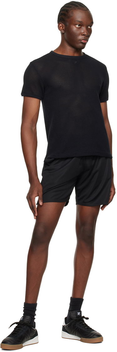 Тениска Courrèges Semi-Sheer T-Shirt Черно | 124JTS123JS0069, 3