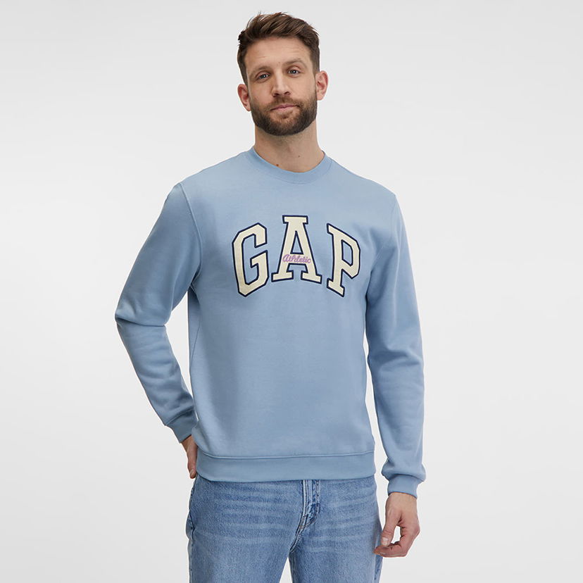 Суитчър GAP Sweatshirt Core Logo Sweatshirt New England Sky S Тюркоазено | 829186-00