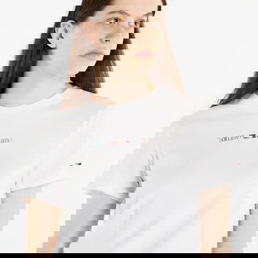 Тениска Tommy Hilfiger TOMMY JEANS Regular Color Serif T-Shirt Бяло | DW0DW15447 YBR, 2