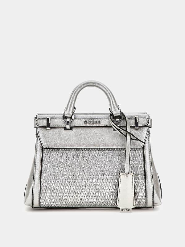 Дамска чанта GUESS Sestri Foiled Mini Handbag Сиво | HWWY8985760, 0