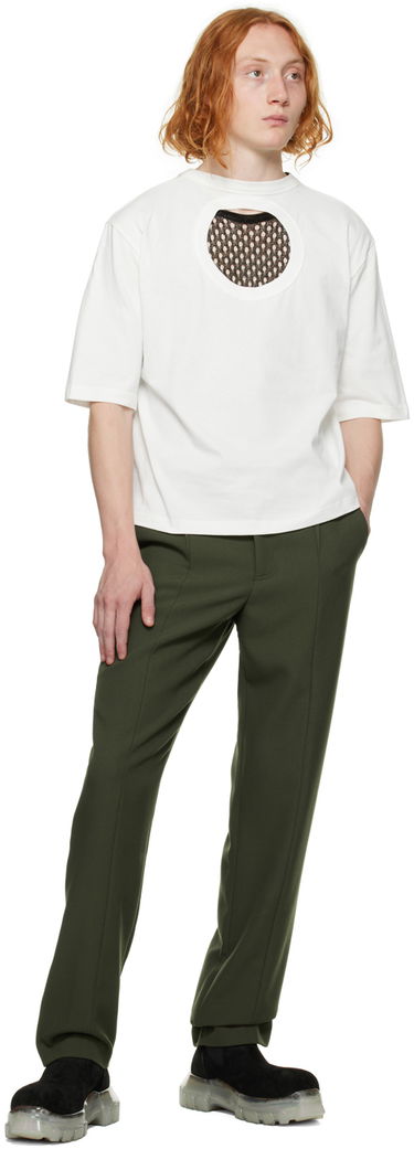 Тениска Dion Lee Cutout Detail T-Shirt Бяло | C3077F22, 3