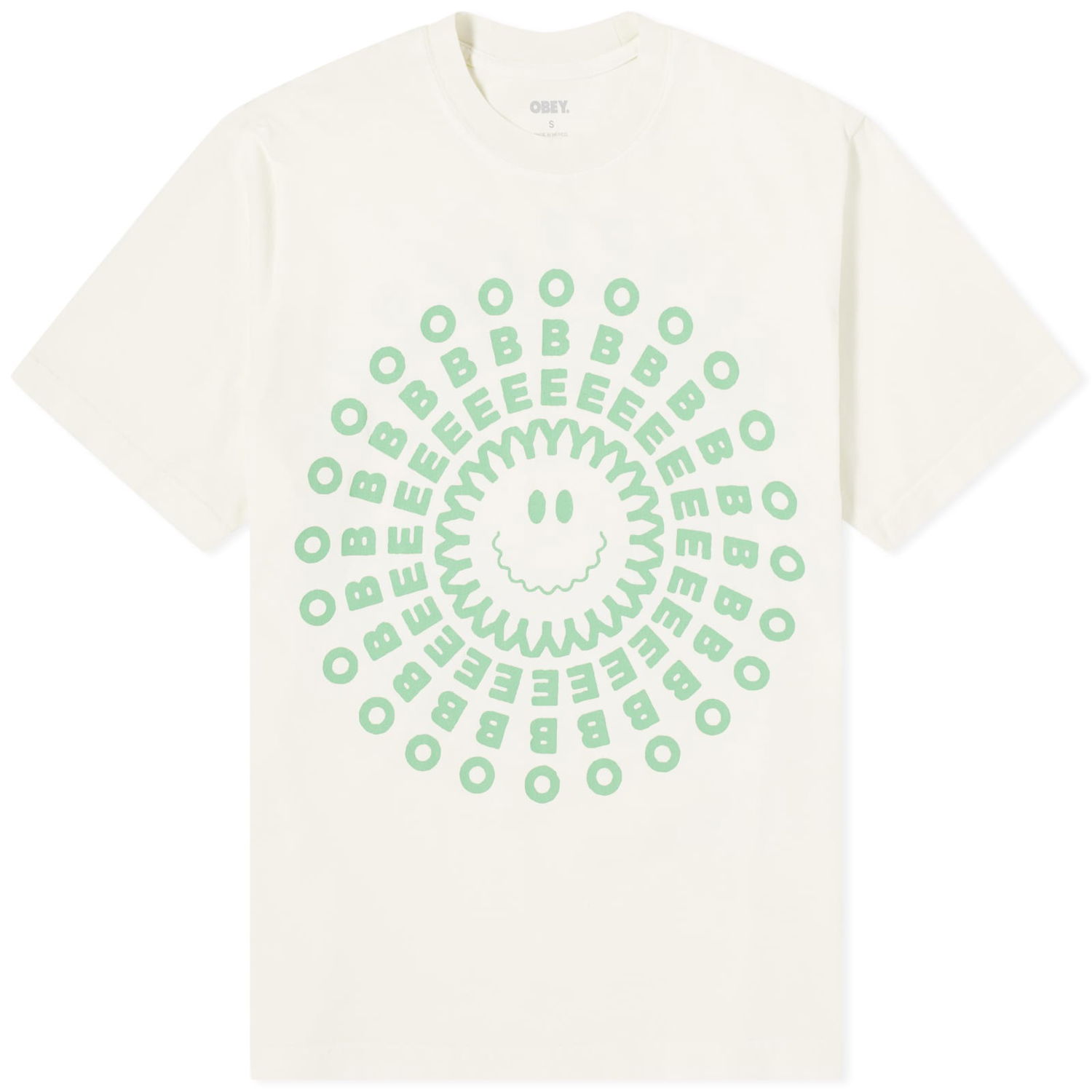 Тениска OBEY Radiate Бежово | 267862499-UBL, 0