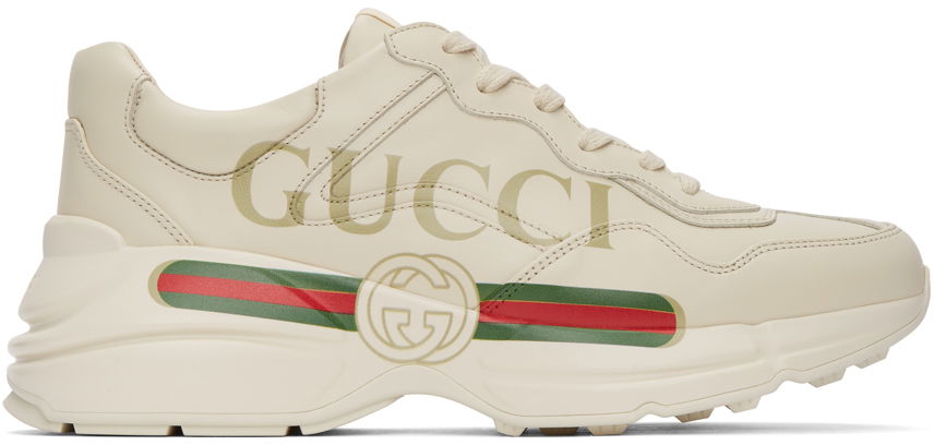 Кецове и обувки Gucci Rhyton Sneakers 'Off-White' Бежово | 500877 DRW00, 0