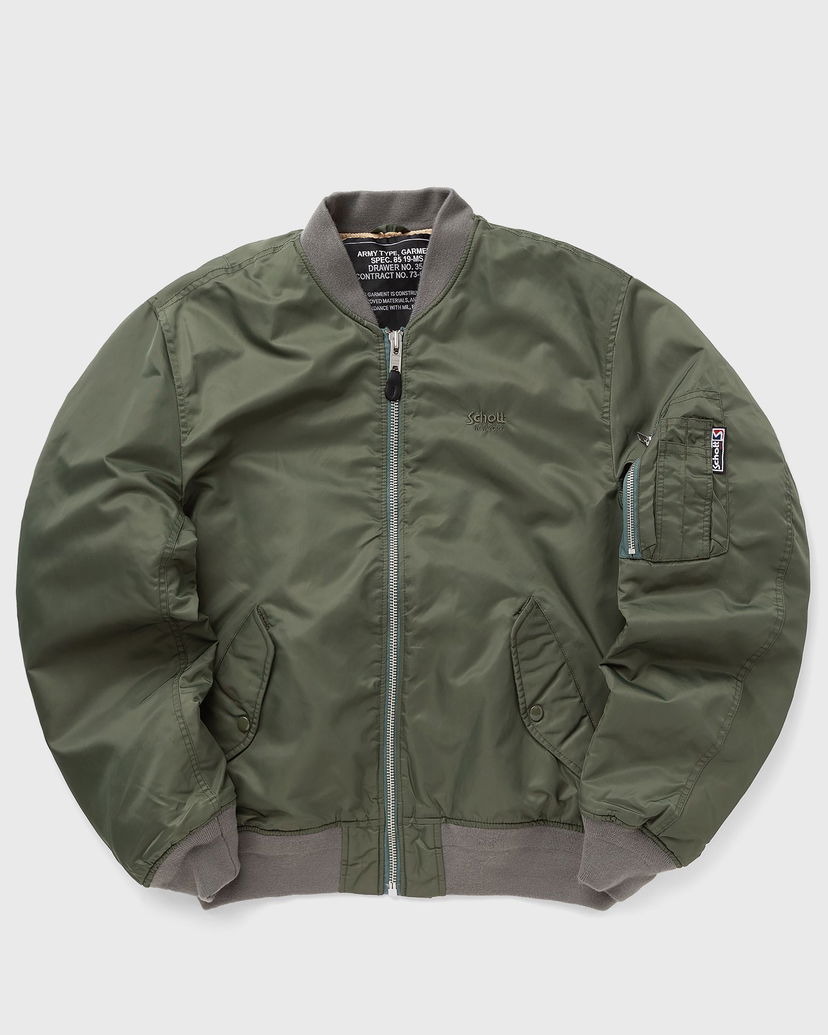 Яке бомбър Schott NYC MACAMPSRS Bomber Jacket Зелено | MACAMPSRS-US-GREEN