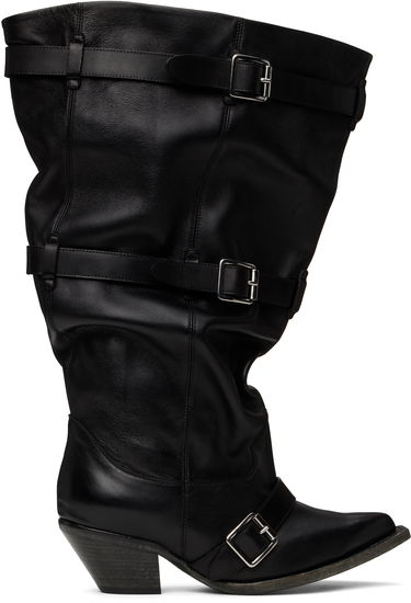 Грижа за обувките R13 R13 Buckled Slouch Cowboy Boots Черно | R13WS114-S153A, 0