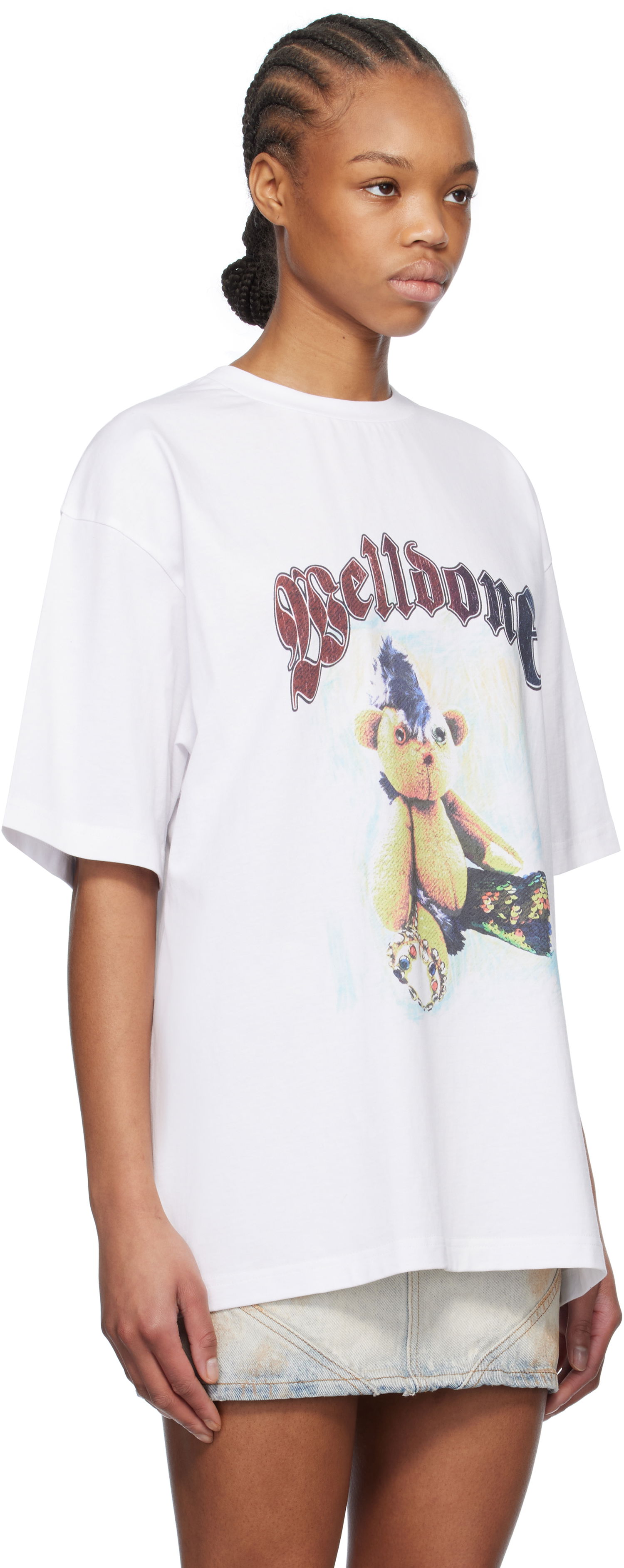 Тениска We11done We11done Punk Teddy Graphic T-Shirt Бяло | WD-TT0-25-747-U-WH, 1