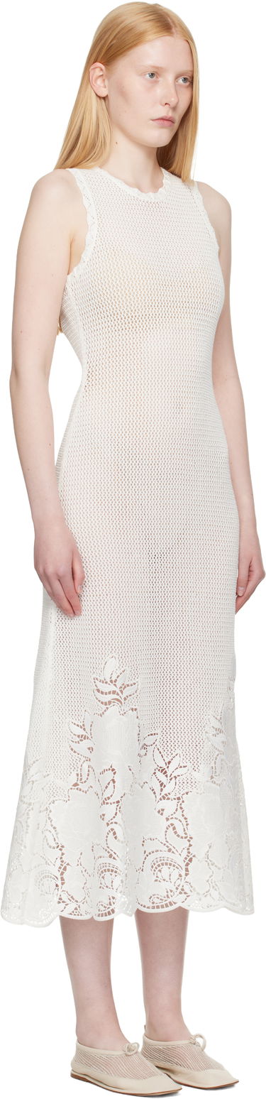 Pокля Erdem Erdem Sleeveless Midi Dress Бяло | VC25_KD2_IVOSCK, 1