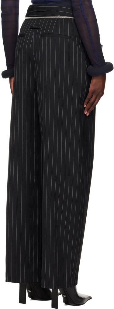 Панталони Jean Paul Gaultier Jean Paul Gaultier Pinstripe Belted Suit Trousers Черно | 25/33-F-PA178-C074-0001, 2